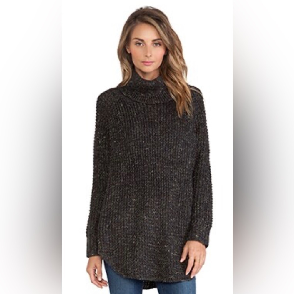 Free People Women’s Dylan Tweed Acrylic Wool Linen Blend Sweater Size XS